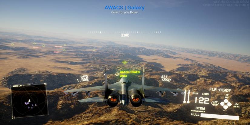 project wingman gameplay screenshut HUD and plane