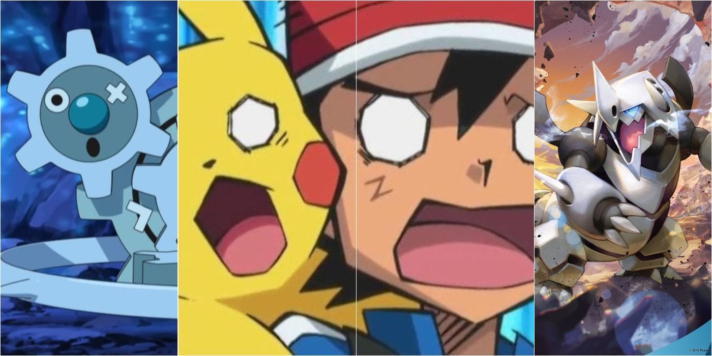klinklang mega aggron ash and pikachu shocked not electric type