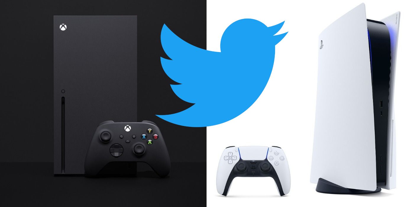 ps5 console and xbox series x twitter bird symbol