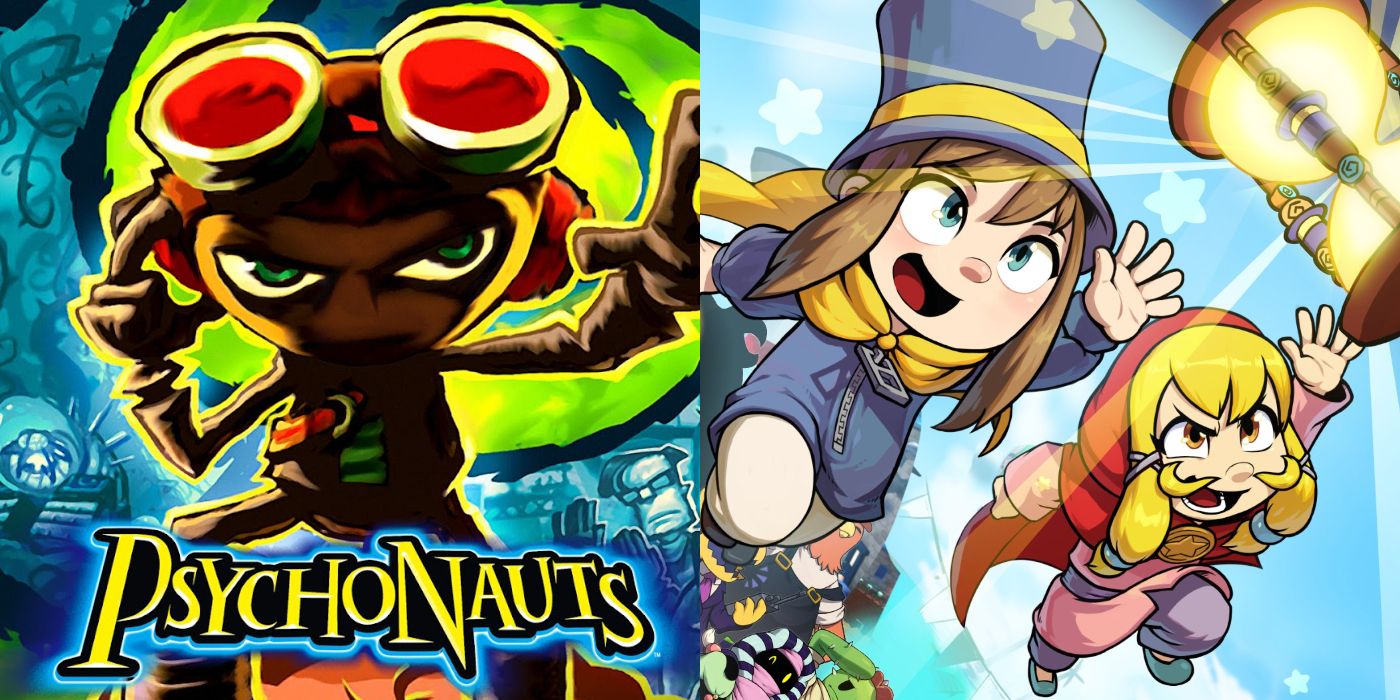 (Left) Psychonauts promotional image of Raz (Right) A Hat In Time promotional image of Hat Kid