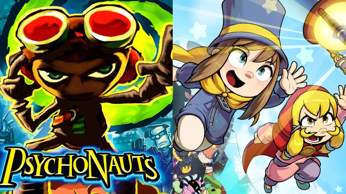 (Left) Psychonauts promotional image of Raz (Right) A Hat In Time promotional image of Hat Kid