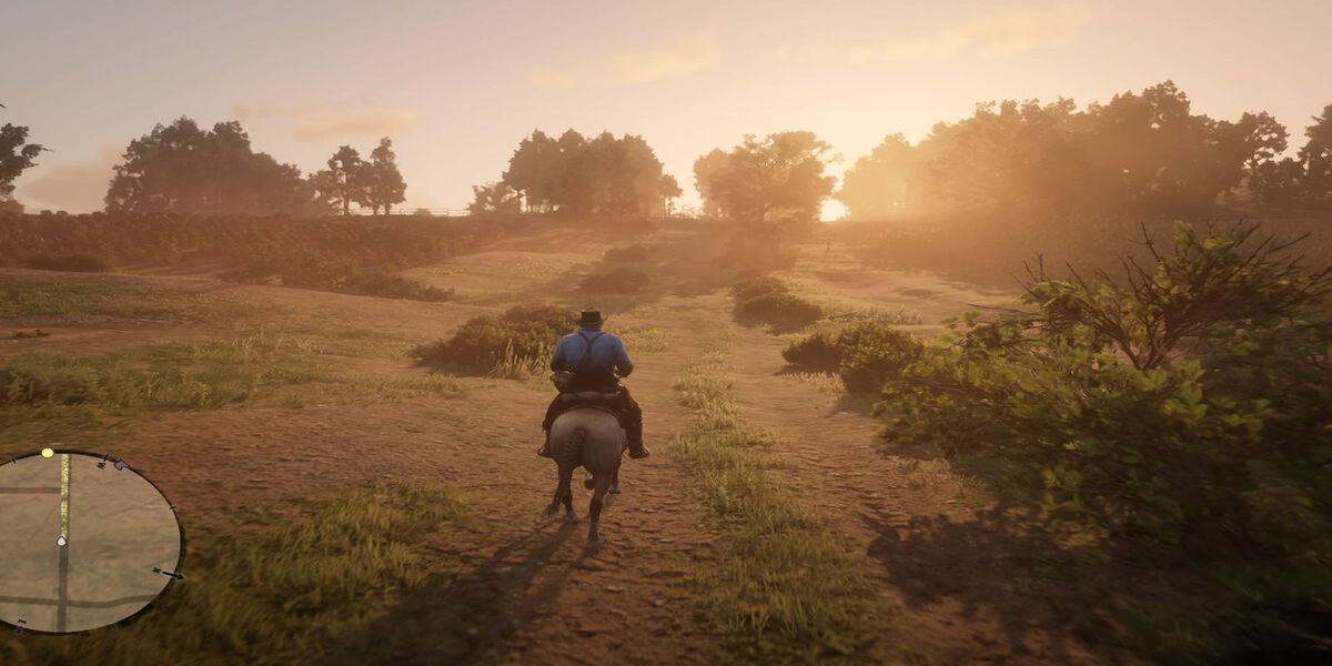 Red Dead Redemption 2 horse riding gameplay