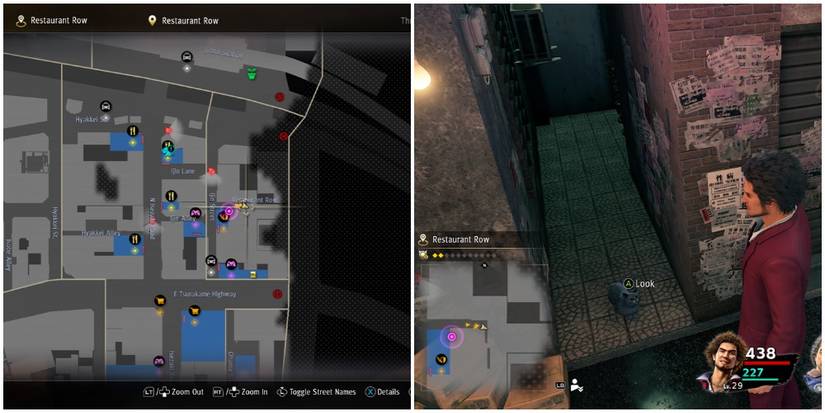 restaurant row yakuza like a dragon cat