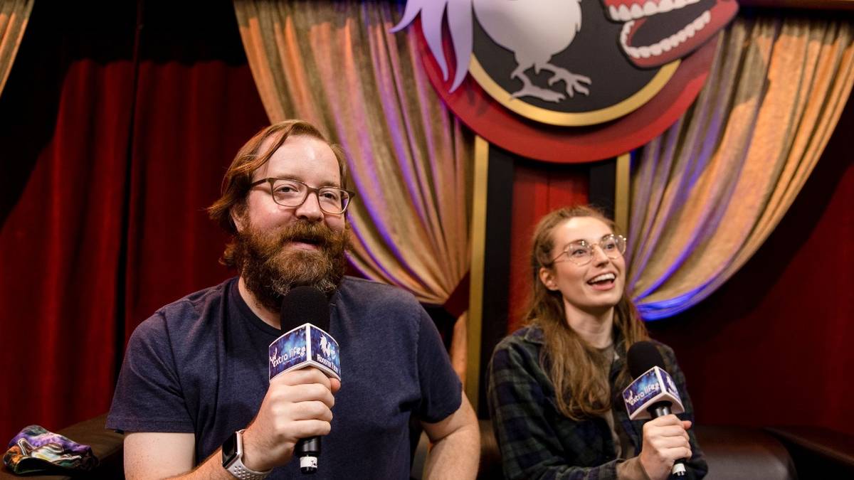 rooster teeth extra life charity host holding microphones