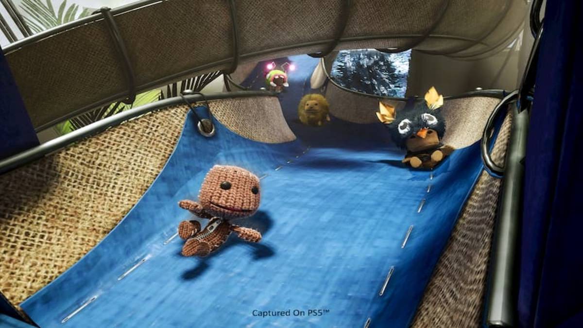 sackboy on blue slide a big adventure