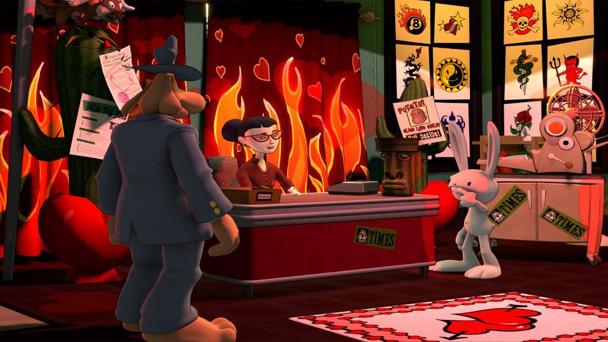 sam and max save the world fire desk room woman