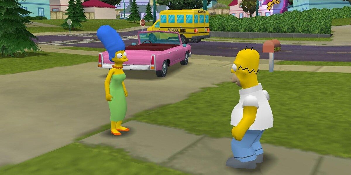 Marge and Homer from simpsons hit and run