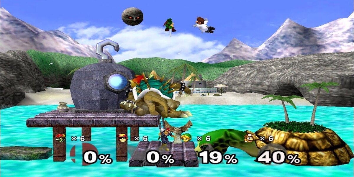 Super Smash Bros Melee fighting gameplay