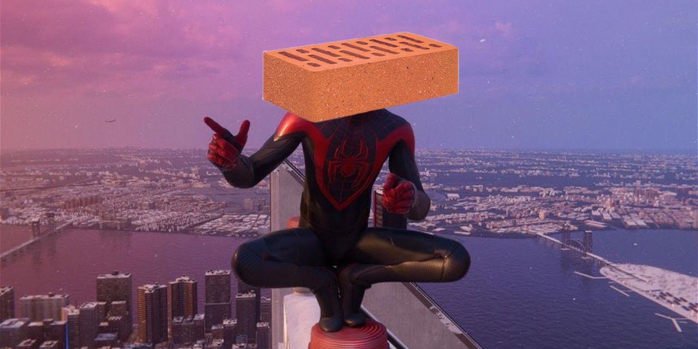 spider man miles morales brick head