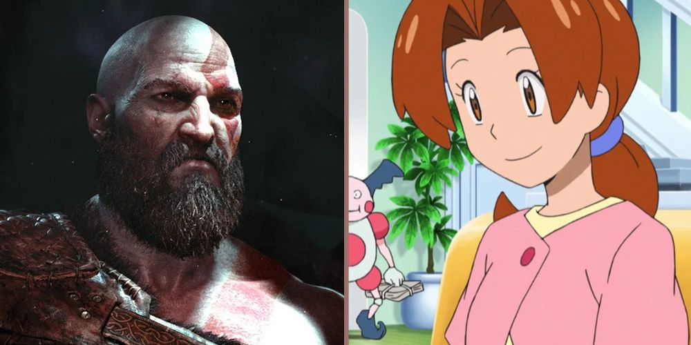 Kratos from God of War and Ash's Mom from Pokémon