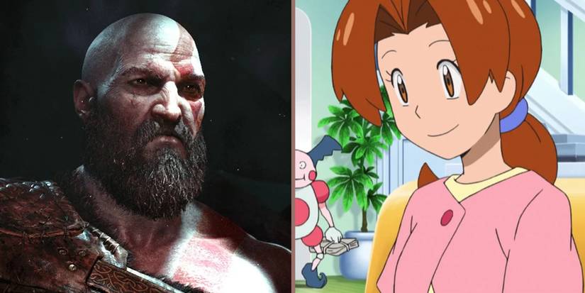 Kratos from God of War and Ash's Mom from Pokémon
