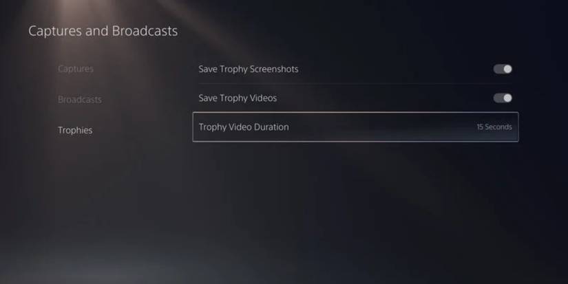 ps5 disable trophy recording