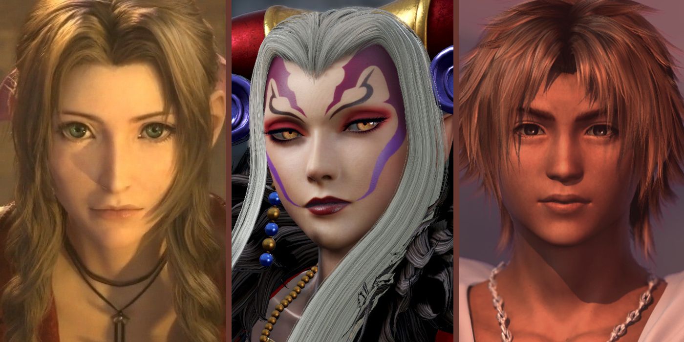 Aerith (Final Fantasy VII), Ultimecia (Final Fantasy VIII) and Tidus (Final Fantasy X)