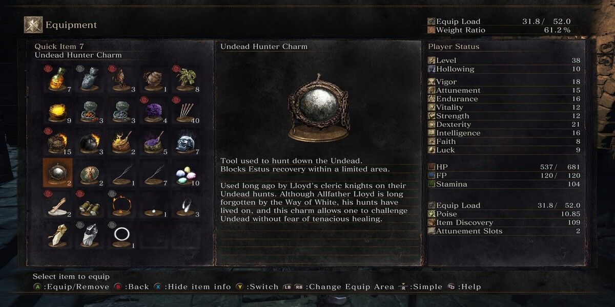 Undead Hunter Charm in Dark Souls 3