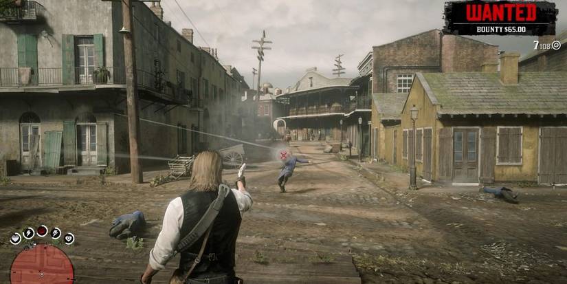 Wanted in Red Dead online Police Shoot out