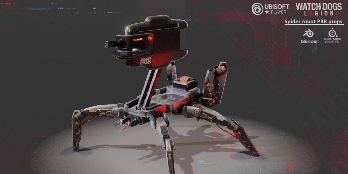 The combat spiderbot fights for players with a turret in watch dogs legion