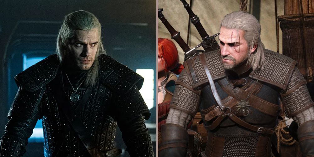 Geralt from The Witcher Netflix and The Witcher 3