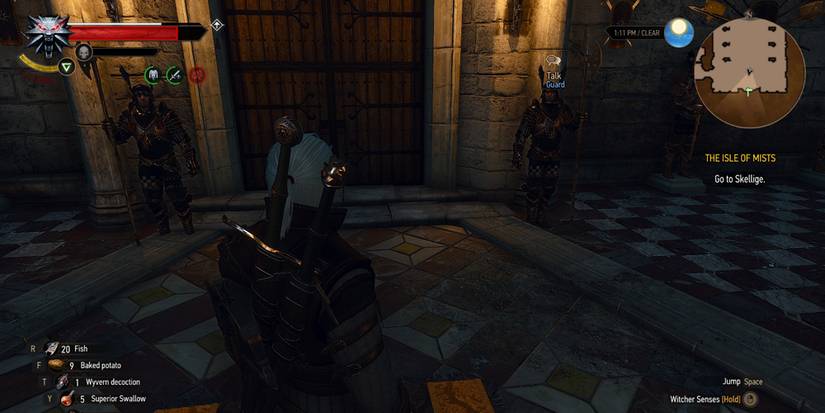 Being over encumbered in The Witcher 3