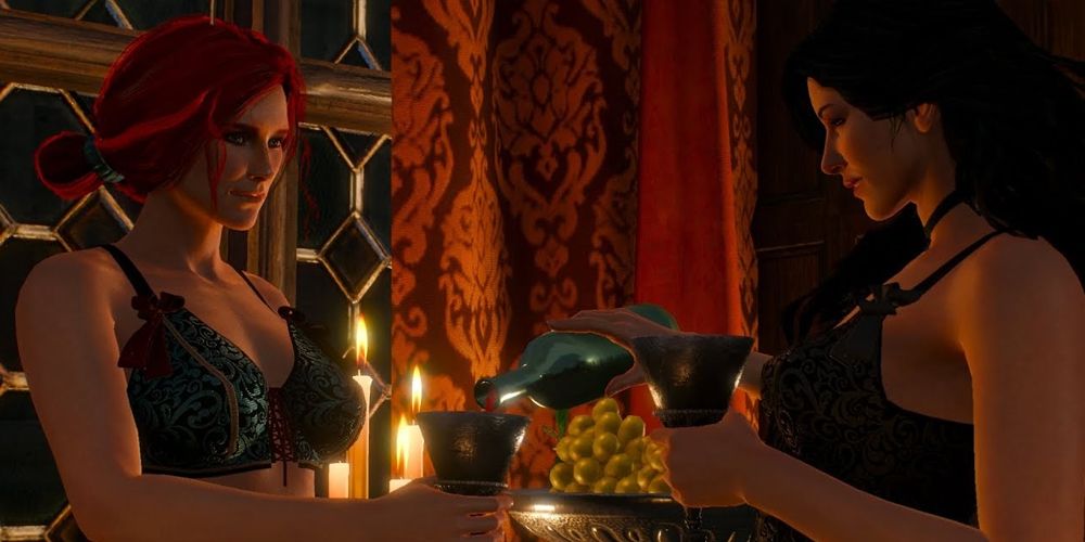 Triss and Yennefer in The Witcher 3