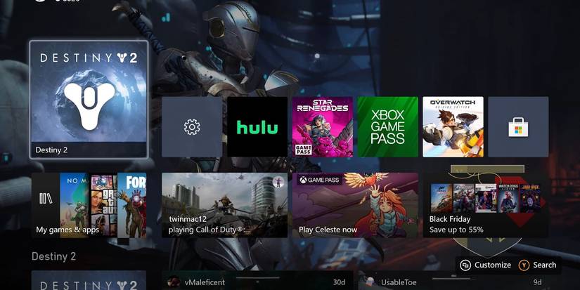 xbox new home screen