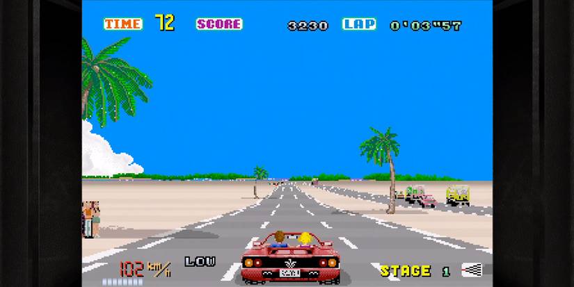 The Outrun minigame in Yakuza: Like a Dragon