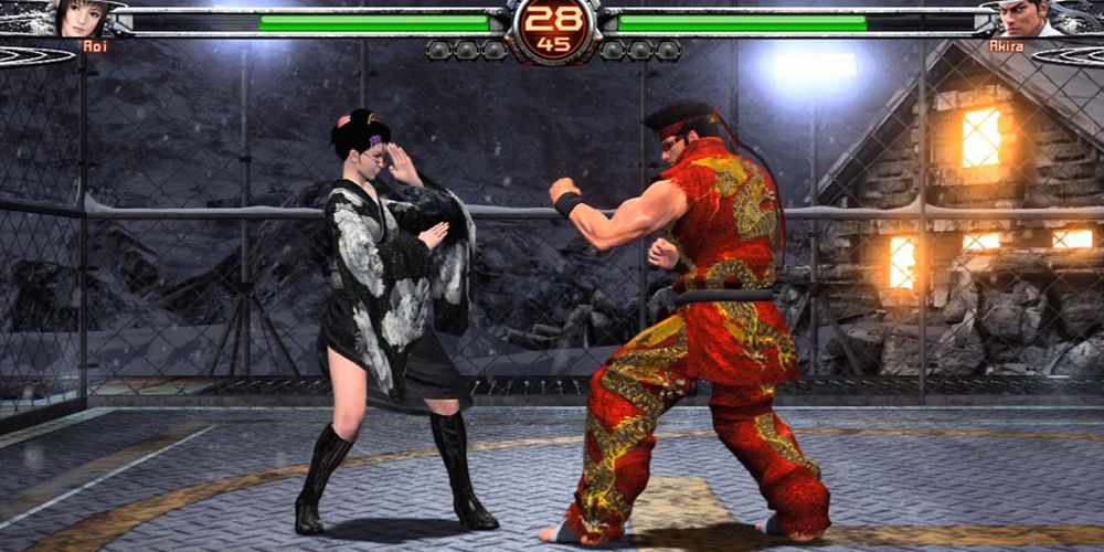 The Virtua Fighter 5 Final Showdown minigame in Yakuza: Like a Dragon