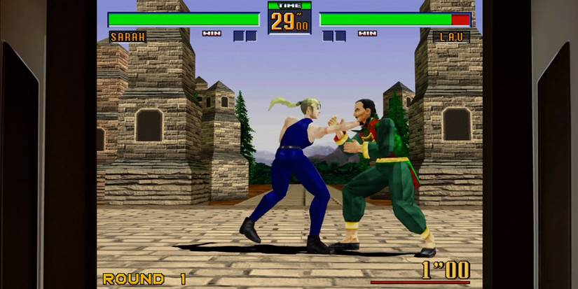 The Virtua Fighter 2 minigame in Yakuza: Like a Dragon