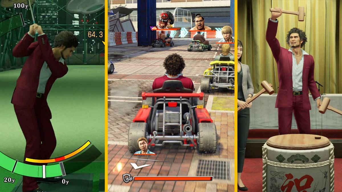 Some of the minigames found in Yakuza: Like a Dragon
