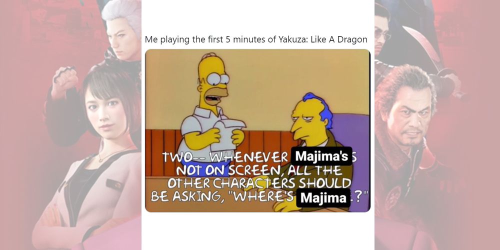 yakuza like a dragon majima meme