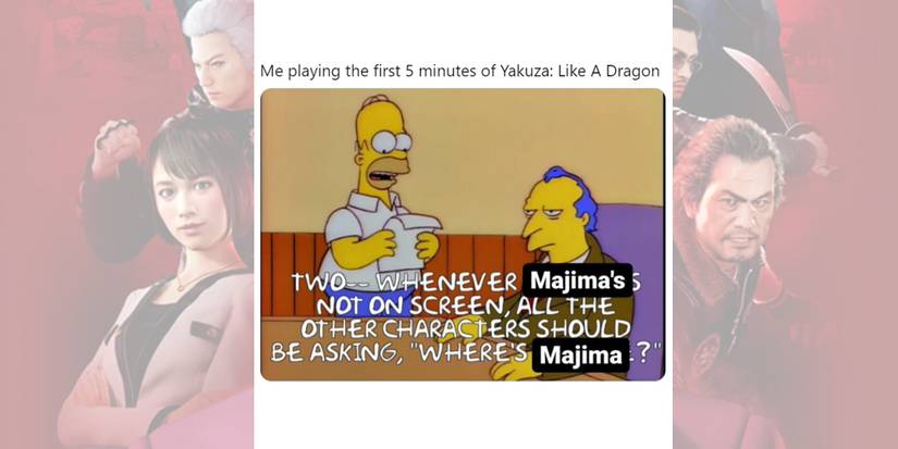 yakuza like a dragon majima meme