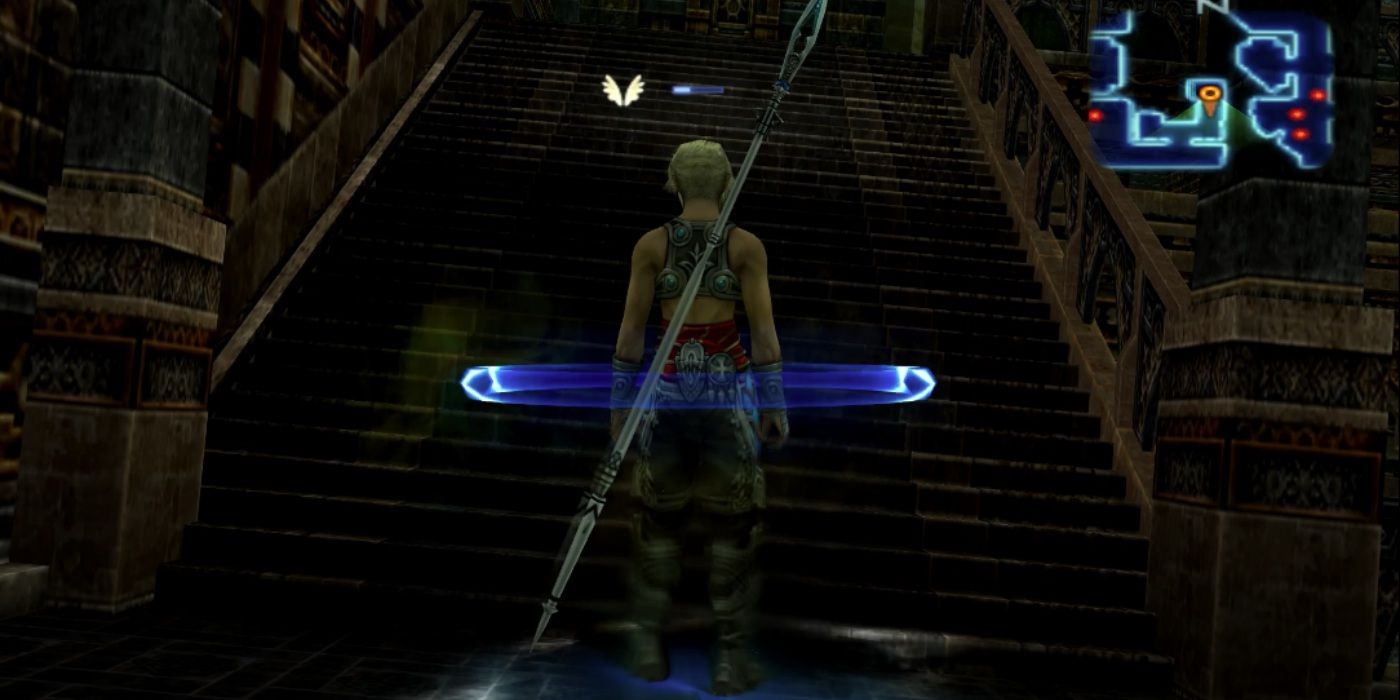 Fleeing up a staircase FF12