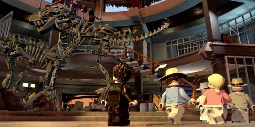 Arriving at the park in Lego Jurassic World