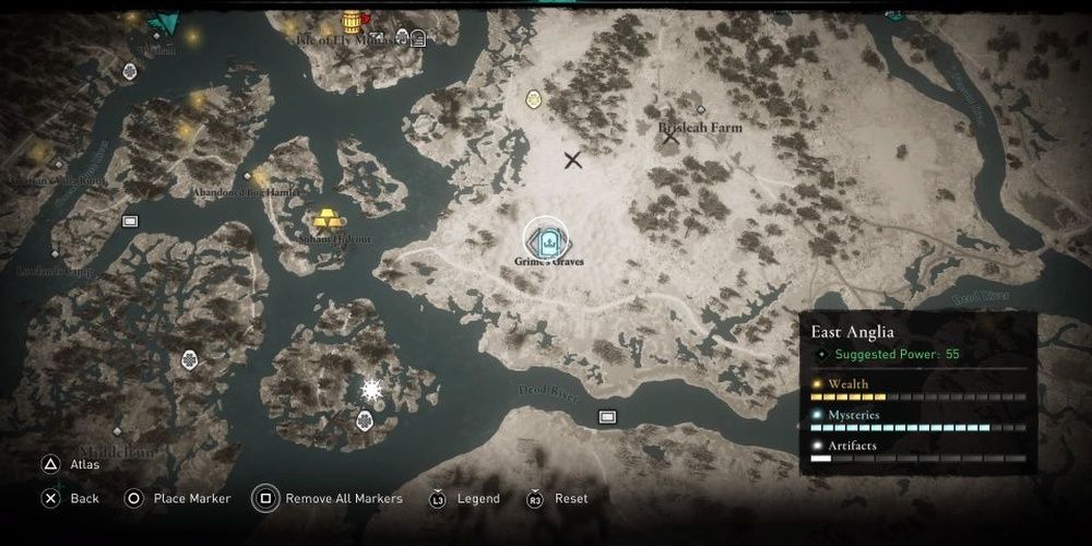 Assassins Creed Valhalla Grimes Graves Location On Map