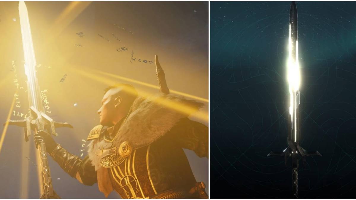 Assassins Creed Valhalla Excalibur Collage In Game And Menu