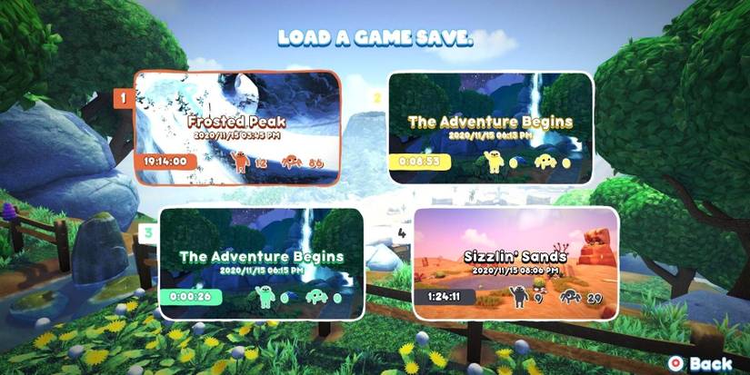 Bugsnax Load Screen Save Files