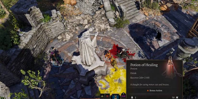 Choosing a Potion of Healing - Baldurs Gate 3 DPS Tips