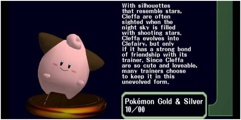 Cleffa Trophy In Super Smash Bros. Melee