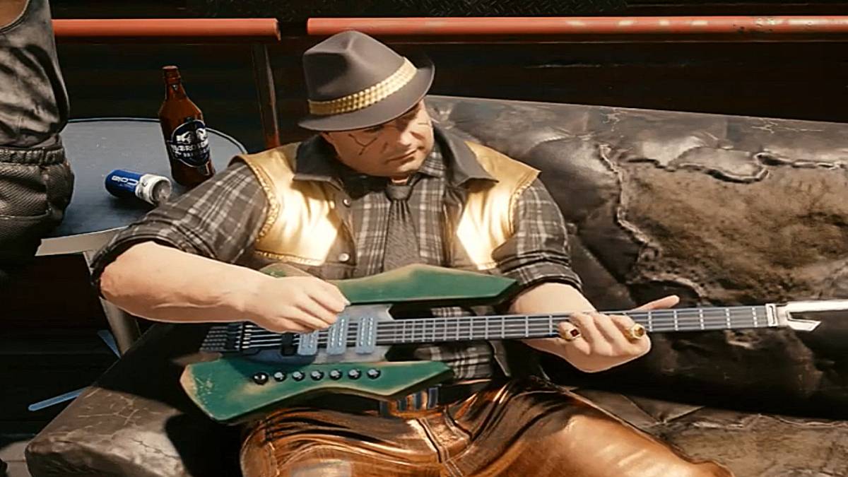 Cyberpunk 2077 guitar player