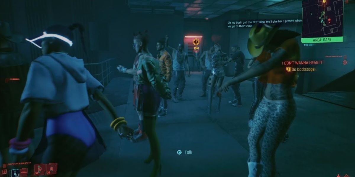 Concert Line in Cyberpunk 2077