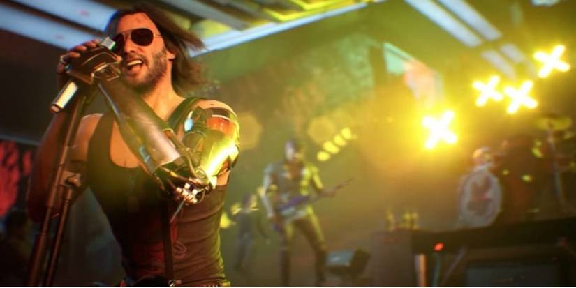 Cyberpunk 2077 Johnny Silverhand Singing On Stage