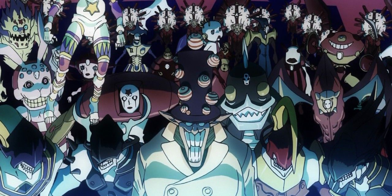 the main antagonist from the D.Gray-man anime with many monster minions