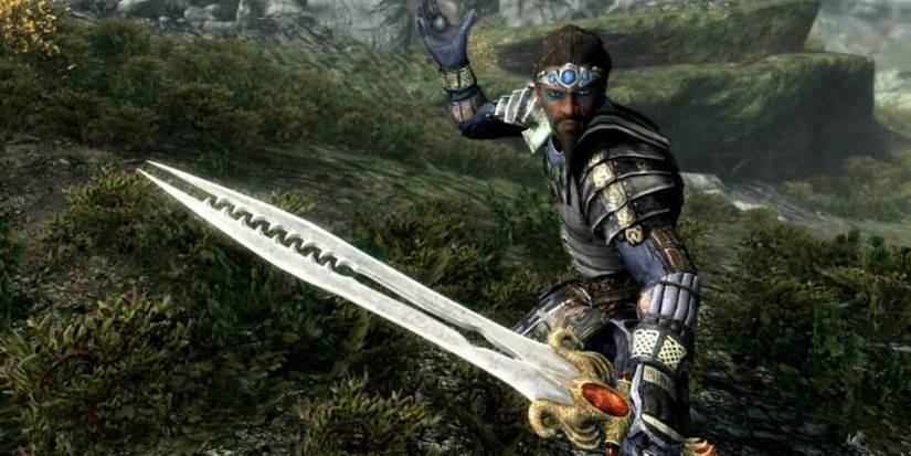 Warrior Wielding Dawnfang/Duskfang From The Elder Scrolls V Skyrim