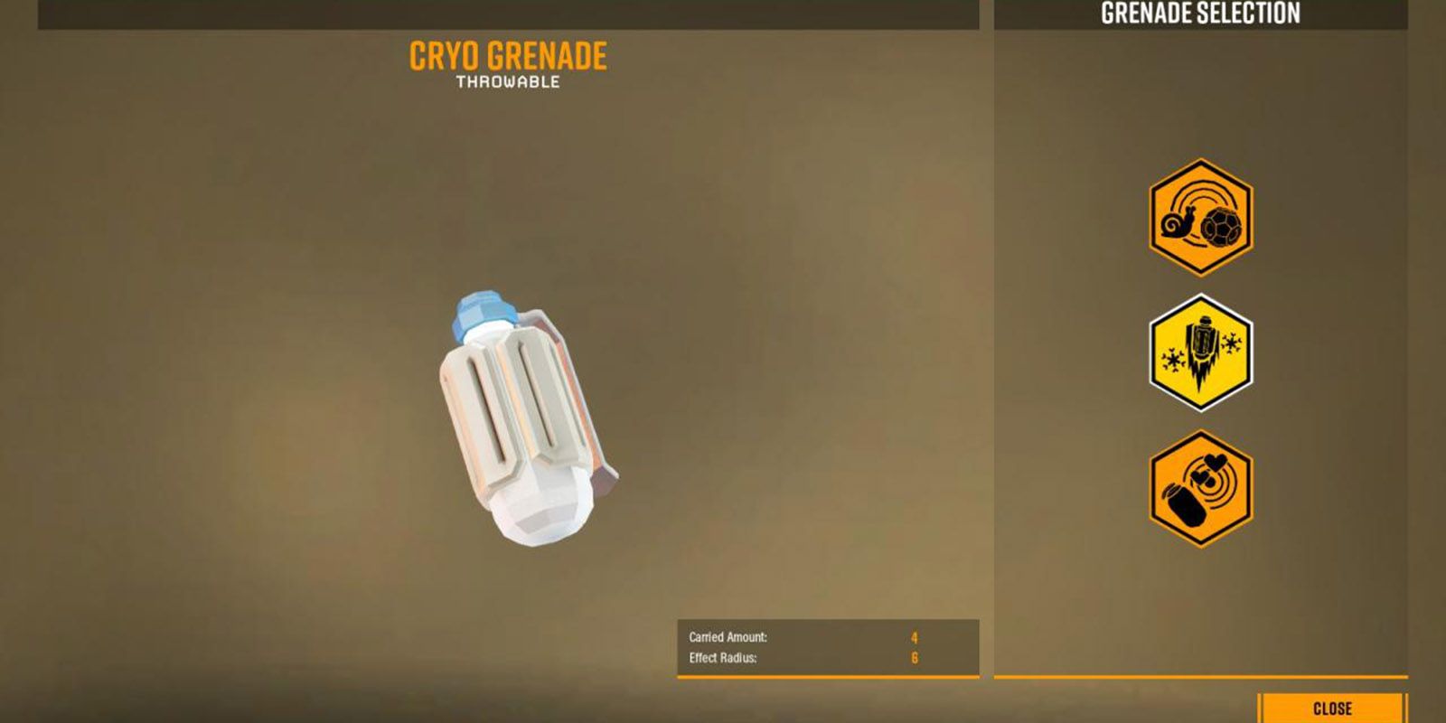 Deep Rock Galactic Cryo Grenade