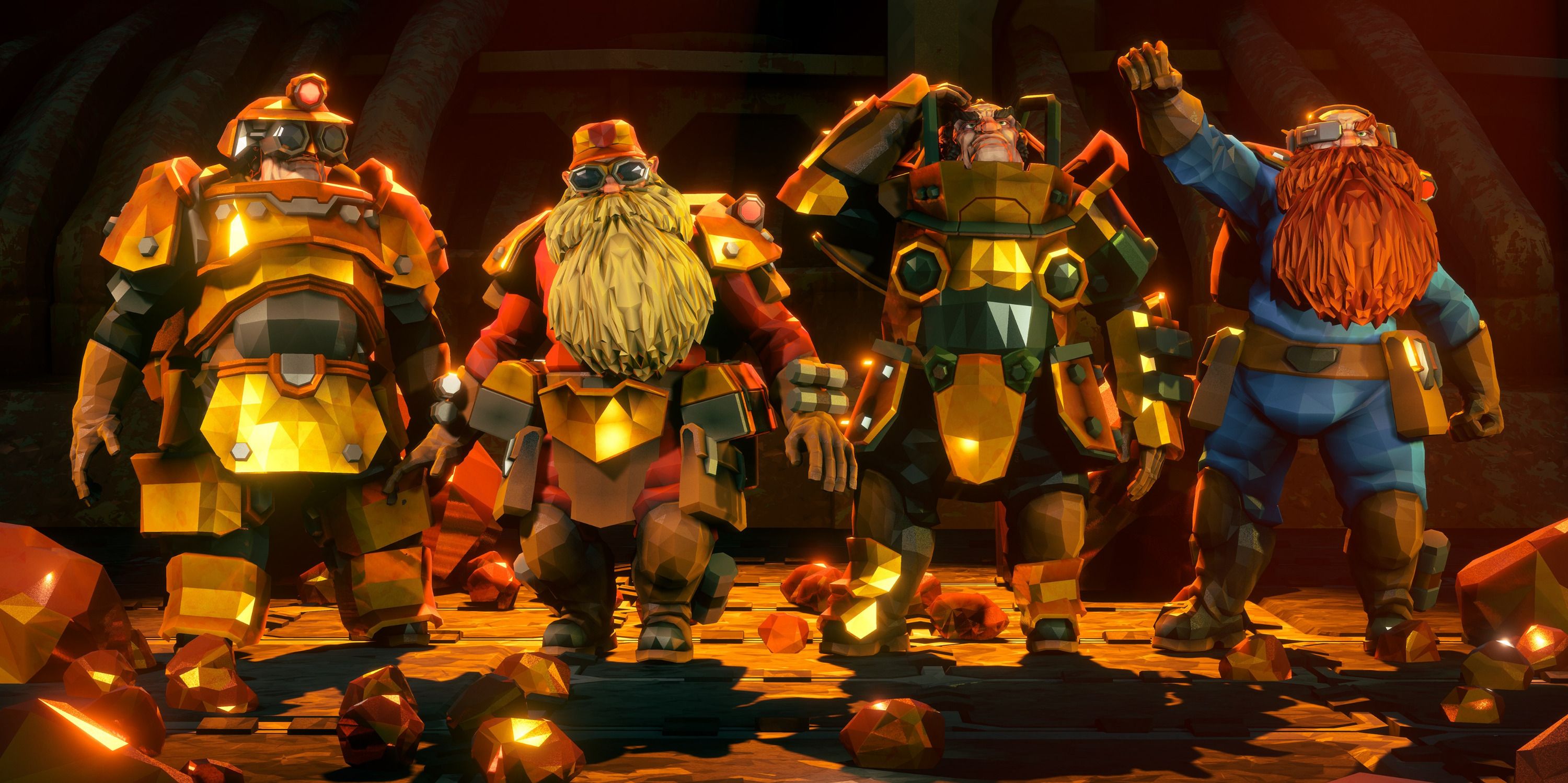 Shot of Engineer, Scout, Gunner, and Driller.