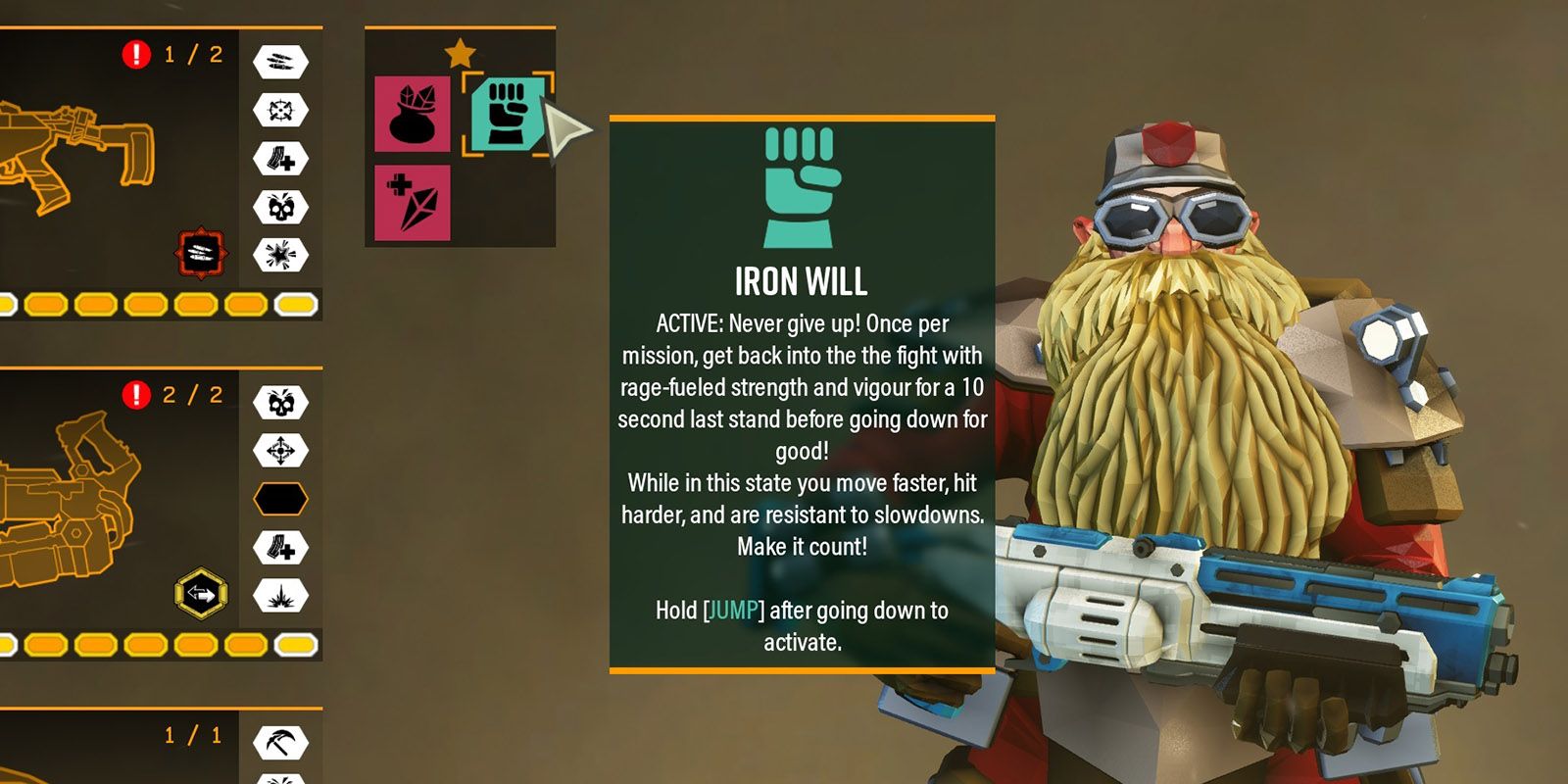 Deep Rock Galactic Iron Will Perk