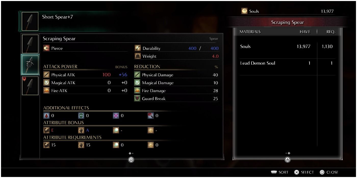 Spears and stats in Demon's Souls Remake