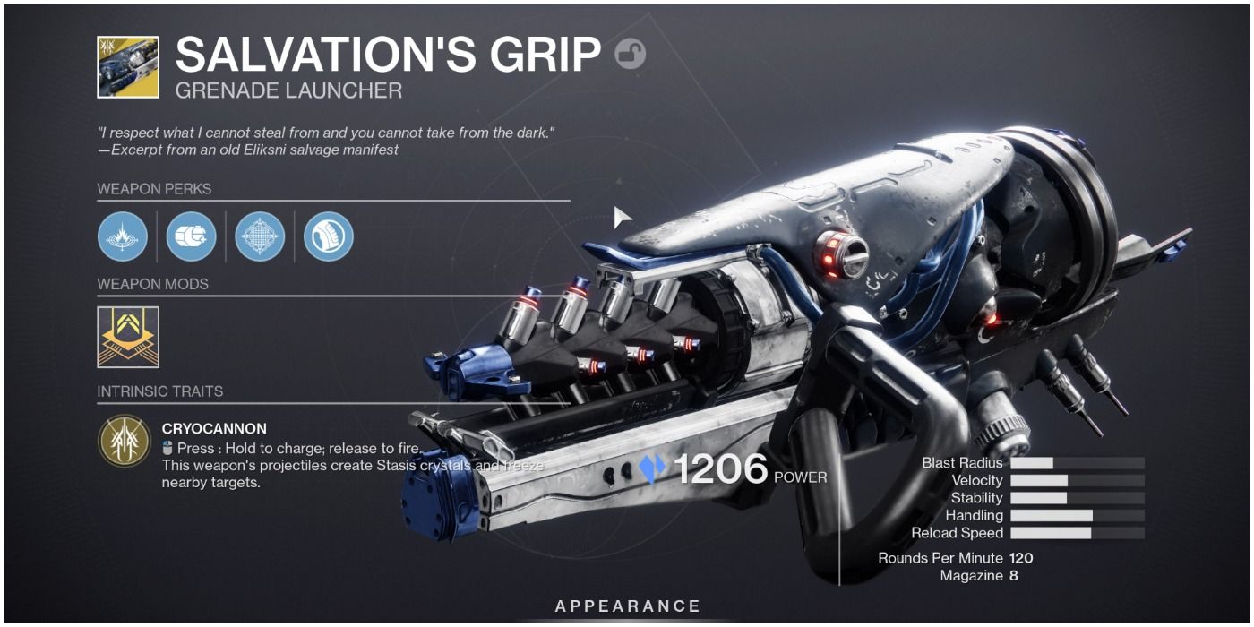 Destiny 2 How To Get The Exotic Grenade Launcher, Salvation's Grip