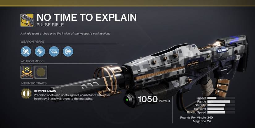 Destiny 2 No Time To Explain Exotic