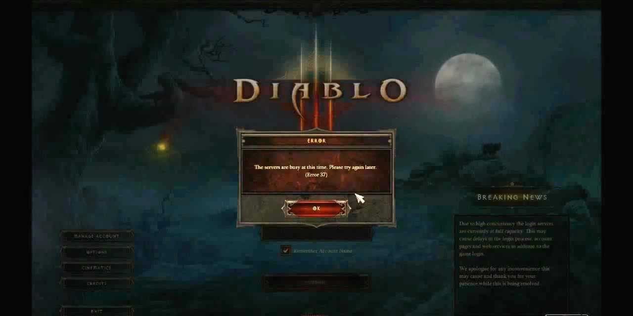 Diablo Error 37
