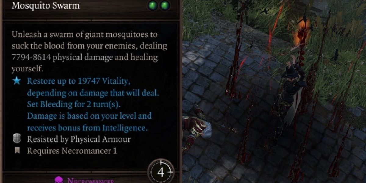 Mosquito Storm causes enemies to bleed in Divinity 2